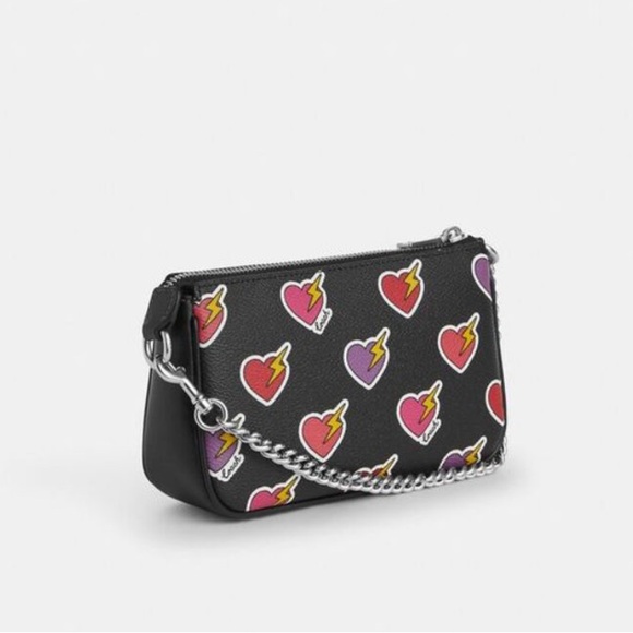 Coach Nolita 19 With Heart Bolt Print + Strap Extender - Picture 2 of 16